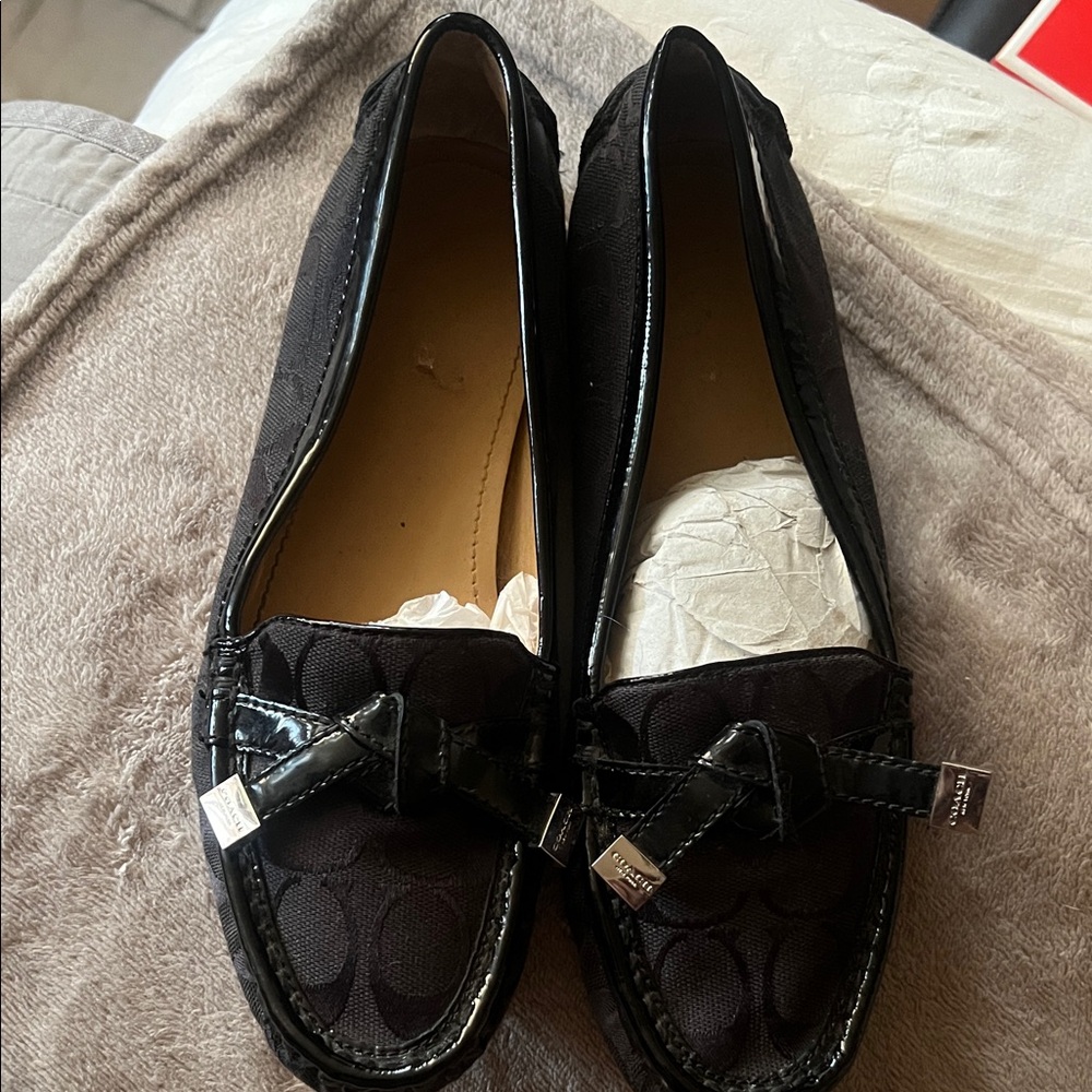 Coach Black Signature Loafers